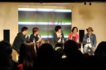 「生！福島大逆襲 ーロックの学園手習い所ー」には山中さわお、高橋宏貴、松本素生もゲストとして登場した（撮影：岡利恵子）。