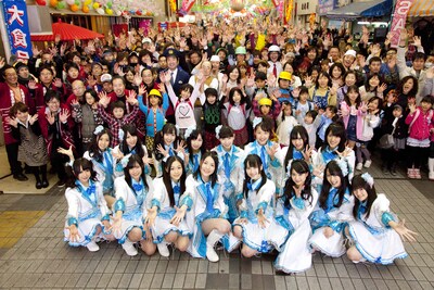 「バンザイVenus」ビデオクリップ撮影時の様子。(C)PYTHAGORAS PROMOTION