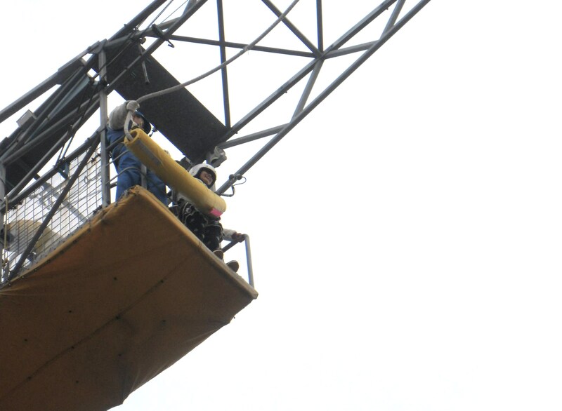 ジャンプ地点に到着した和田彩花。