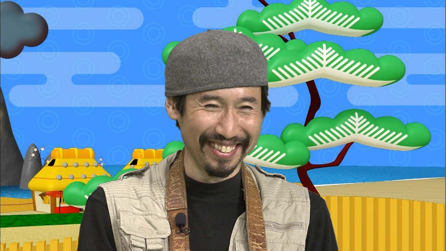 映像を観て微笑む渡部陽一。