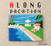 「A LONG VACATION」全収録曲をアンドロイドボイスと電子音でリメイクしたCHiP SHOP BOYZ WiTH ANDROiD SiNGERS ORCHESTRAによるアルバム「大瀧詠一作品『A LONG VACATION』南国アンドロイド・カバー」のジャケット。こちらも3月21日に発売される。