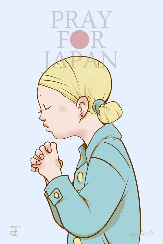 イラスト「PRAY FOR JAPAN」
