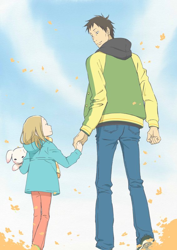 アニメ「うさぎドロップ」ティーザービジュアル （C）2011 宇仁田ゆみ／祥伝社／アニメ「うさぎドロップ」製作委員会