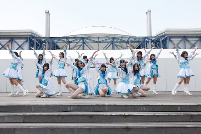 「バンザイVenus」を披露するSKE48選抜メンバー。 (C)PYTHAGORAS PROMOTION