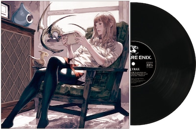 「SQ TRAX」のジャケットイラストは、スクウェア・エニックスのアートディレクター吉田明彦が担当。デザインは「More SQ」のヴィレッジヴァンガード限定ジャケットと同じものとなっている。