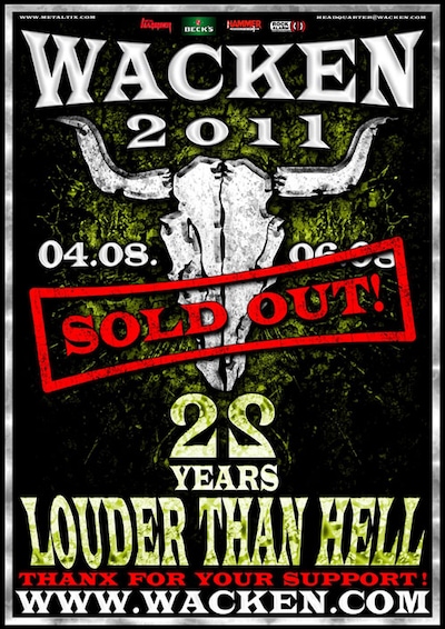 写真は「WACKEN OPEN AIR 2011」ポスター。