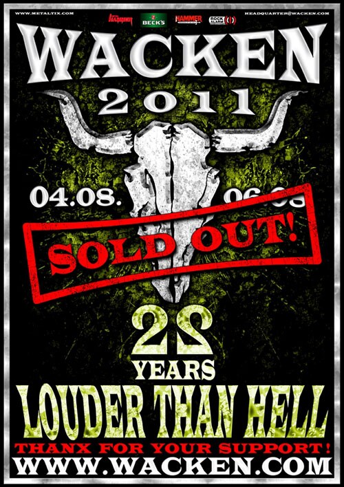 写真は「WACKEN OPEN AIR 2011」ポスター。