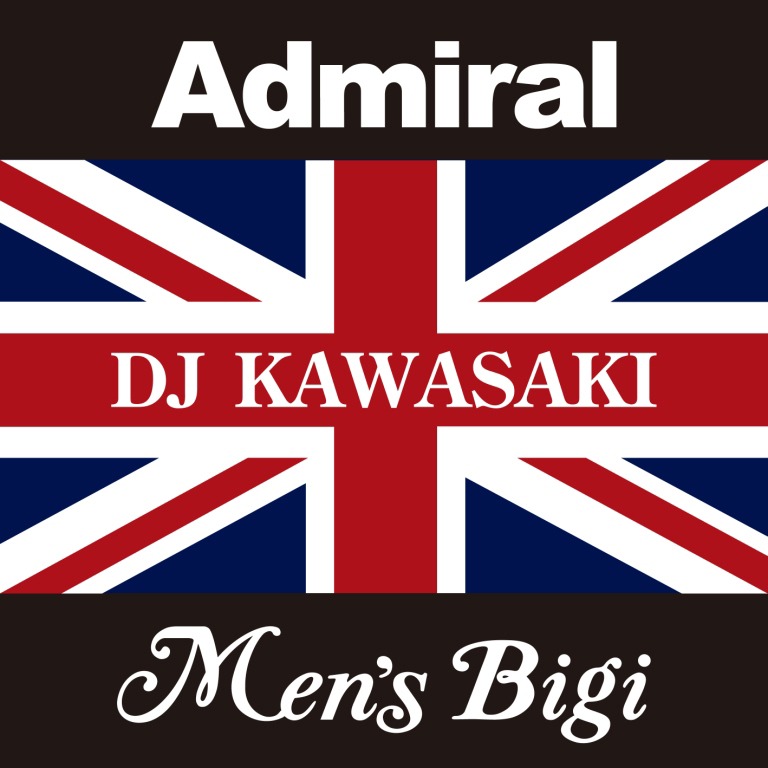 DJ KAWASAKI×Admiral×MEN'S BIGIのトリプルコラボTシャツは全国のMEN'S BIGIショップにて販売される。