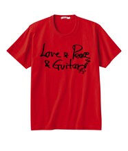 仲井戸“CHABO”麗市モデルの「Love & Peace & Guitar」Tシャツ。