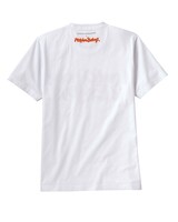 「Love & Peace & Enjoy」Tシャツ背面。「IMAWANO KIYOSHIRO（60）× Magokoro Brothers.」と印刷されている。