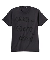 斉藤和義モデルの「LOVE & PEACE & CATS」Tシャツ。