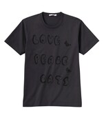 斉藤和義モデルの「LOVE & PEACE & CATS」Tシャツ。
