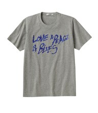 吉井和哉モデルの「LOVE & PEACE & BLUES」Tシャツ。