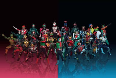 仮面ライダーオリジナルポストカードのアートワーク。（「KAMEN RIDER BEST 2000-2011」 (C)石森プロ・東映 (C)石森プロ・テレビ朝日・ADK・東映 「KAMEN RIDER BEST 1971-1994」(C)石森プロ・東映 (C)東映・東映ビデオ・石森プロ）