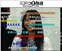 ニコニコ生放送「SKE48『バンザイVenus（劇場盤）』握手会バックステージからメンバーが生中継！」の放送画面。