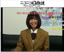 ニコニコ生放送「SKE48『バンザイVenus（劇場盤）』握手会バックステージからメンバーが生中継！」の放送画面。