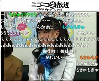 ニコニコ生放送「SKE48『バンザイVenus（劇場盤）』握手会バックステージからメンバーが生中継！」の放送画面。