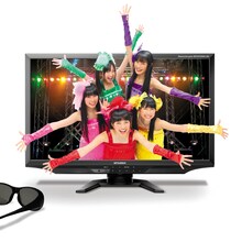 液晶ディスプレイから豪快に飛び出すももいろクローバーZ。