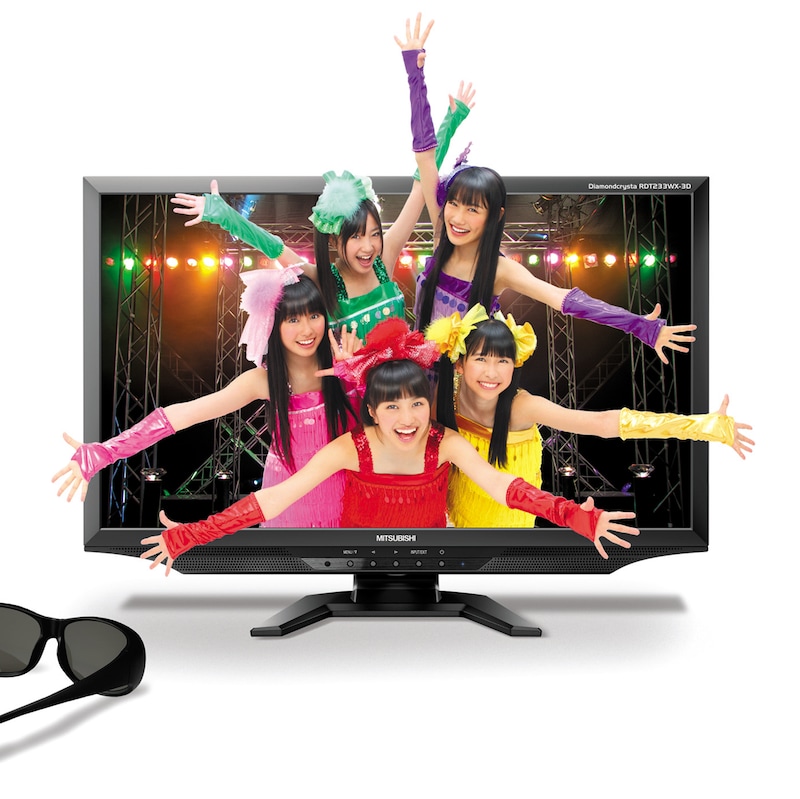 液晶ディスプレイから豪快に飛び出すももいろクローバーZ。