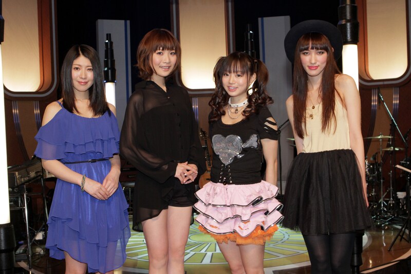 写真はアニマックスの新音楽番組「STUDIO MUSIX」制作発表記者会見の様子。