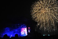 打ち上げられる花火