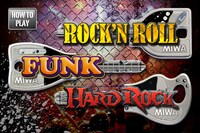ゲームは初級編「ROCK'N ROLL」、中級編「FUNK」、上級者編「HARD ROCK」の3段階。