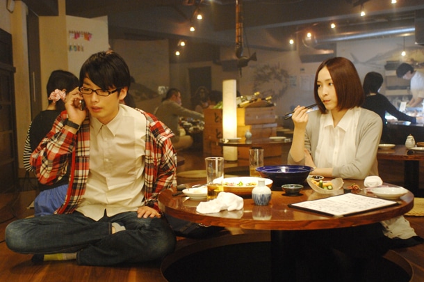 映画「モテキ」のワンシーン。