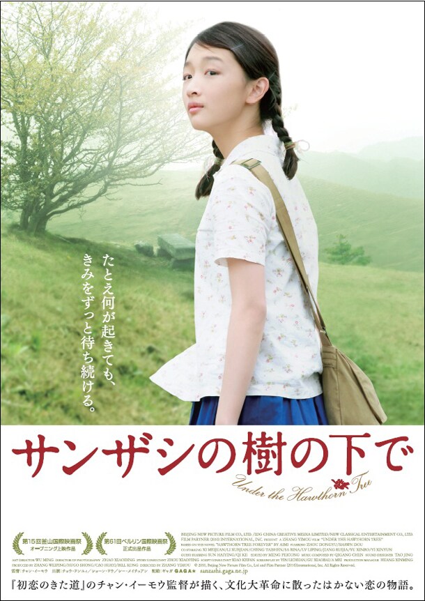 映画「サンザシの樹の下で」ポスター。7月9日より新宿ピカデリーなどで順次劇場公開される。(c) 2010, Beijing New Picture Film Co., Ltd and Film Partner (2010) International, Inc. All Rights Reserved.