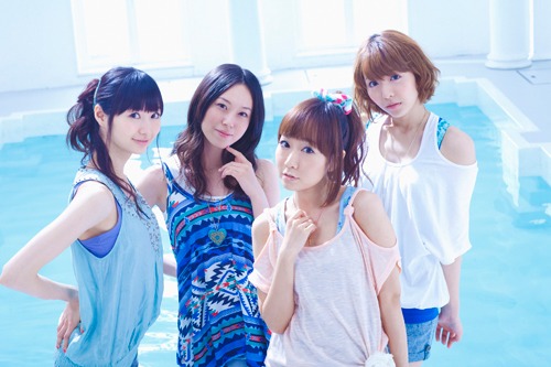 スフィア（写真左から戸松遥、寿美菜子、高垣彩陽、豊崎愛生）(C) Lantis Co., Ltd./MusicRay'n Inc.