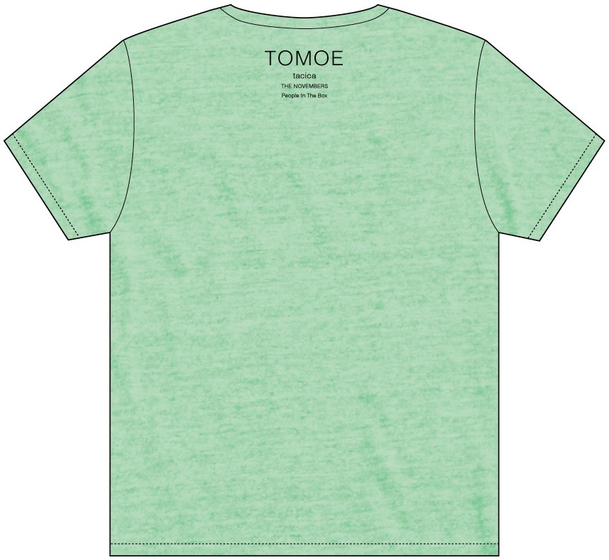 「TOMOE」ツアーTシャツの裏デザイン。