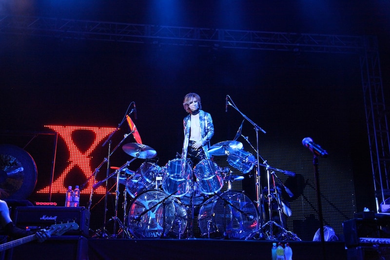 X JAPANヨーロッパツアー初日公演の様子。