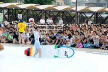 無事サーフィンを成功させた大島優子。