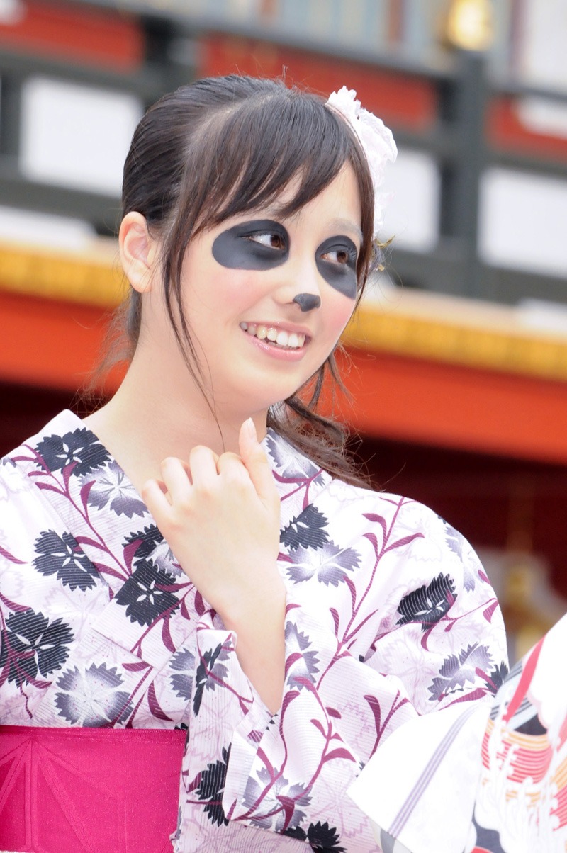 あーりんパンダは他のメンバーとは違ったふわふわに結んだ帯がお気に入り。