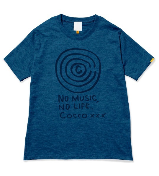 Coccoと「NO MUSIC, NO LIFE?」のコラボTシャツ。