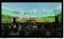 「『コクリコ坂から』公開記念 手嶌葵 360°ライヴ in nicofarre」の模様。