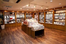 「AKB48 OFFICIAL SHOP HARAJUKU」地下1階の様子。