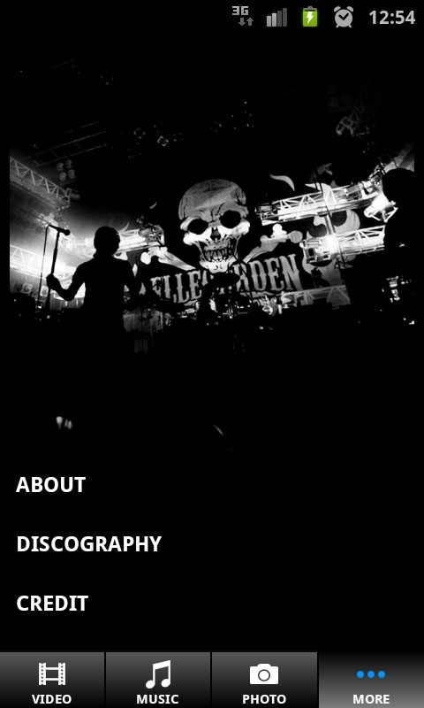 「ELLEGARDEN LIVE BOX」メニュー画面