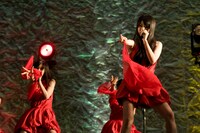 「パパは嫌い」を披露する紅組。