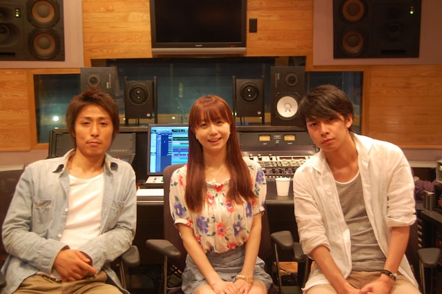 福田萌とJazzin' park、レコーディング時の様子。