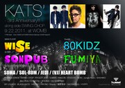 「KATS' 3rd year Anniversary Party along side Swing Chop」フライヤー