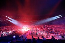 「a-nation」東京公演でのX JAPANのライブの様子。