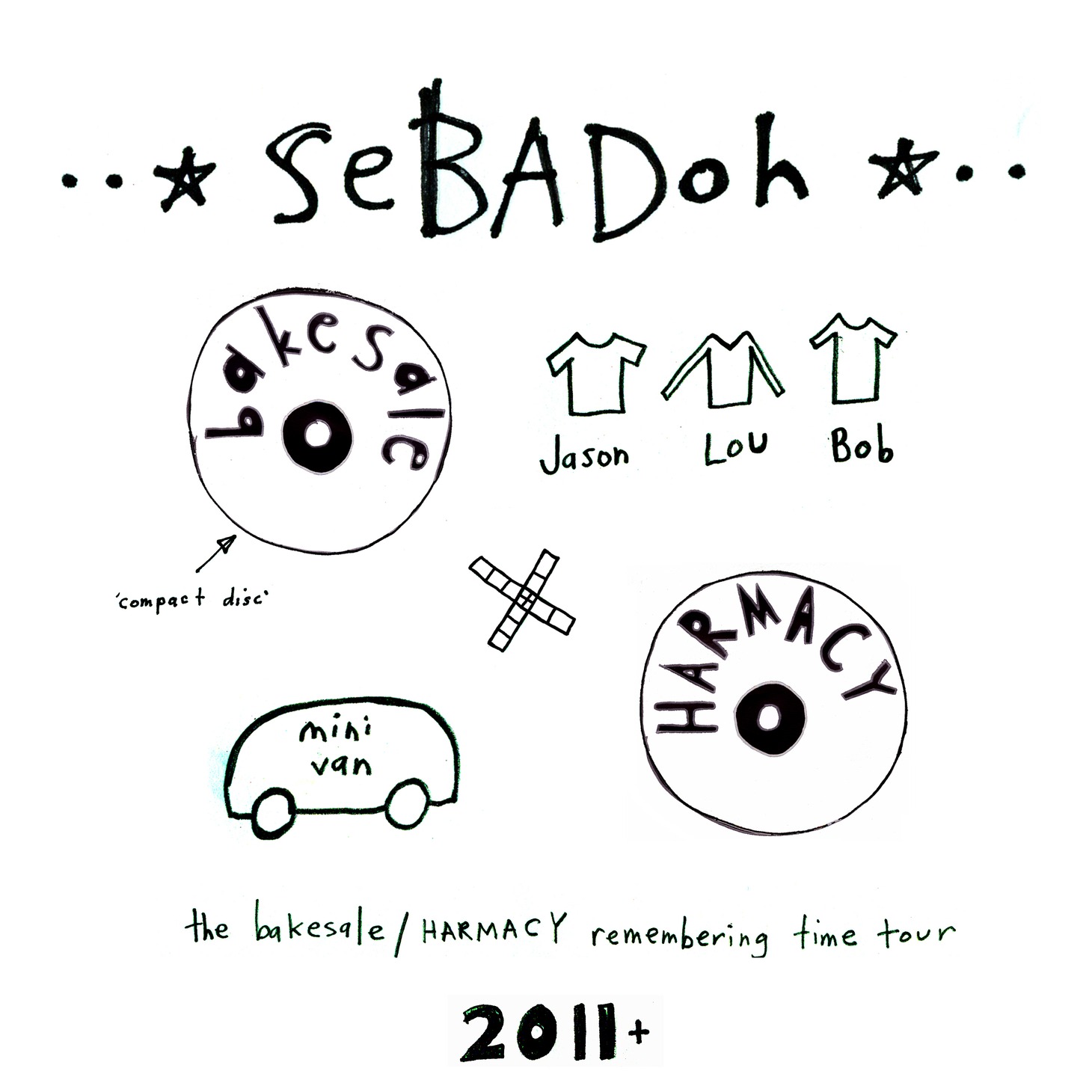 「contrarede presents SEBADOH JAPAN TOUR 2011 ～the bakesale / HARMACY remembering time tour～」フライヤー画像