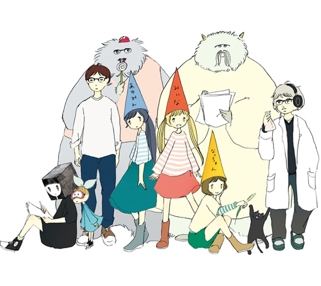 さよならポニーテール。黄色い三角帽をかぶって座っているのがなっちゃん。