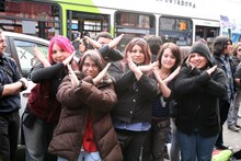 X JAPANチリ公演が行われたTeatro Caupolican周辺の様子。