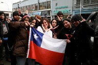 X JAPANチリ公演が行われたTeatro Caupolican周辺の様子。