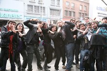 X JAPANチリ公演が行われたTeatro Caupolican周辺の様子。