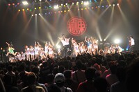 氣志團と恵比寿マスカッツのセッションの模様。