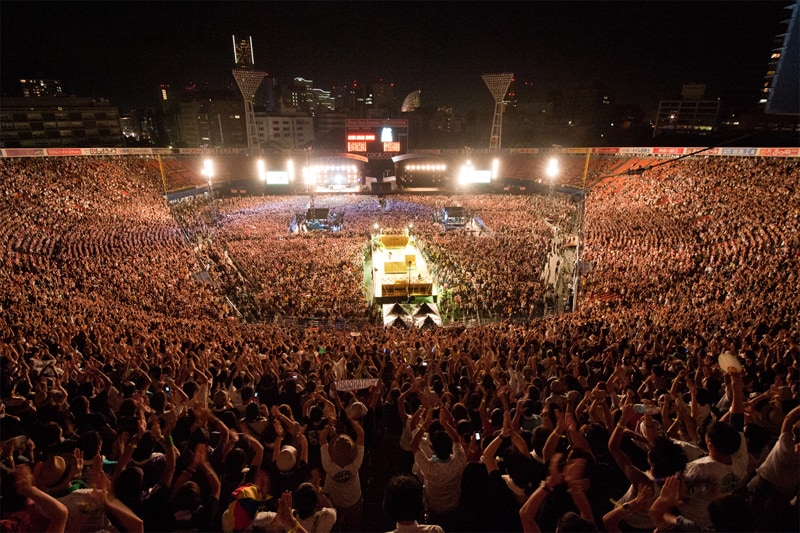 横浜スタジアムの様子(写真:Terumi Fukano)。 (C)AIR JAM 2011
