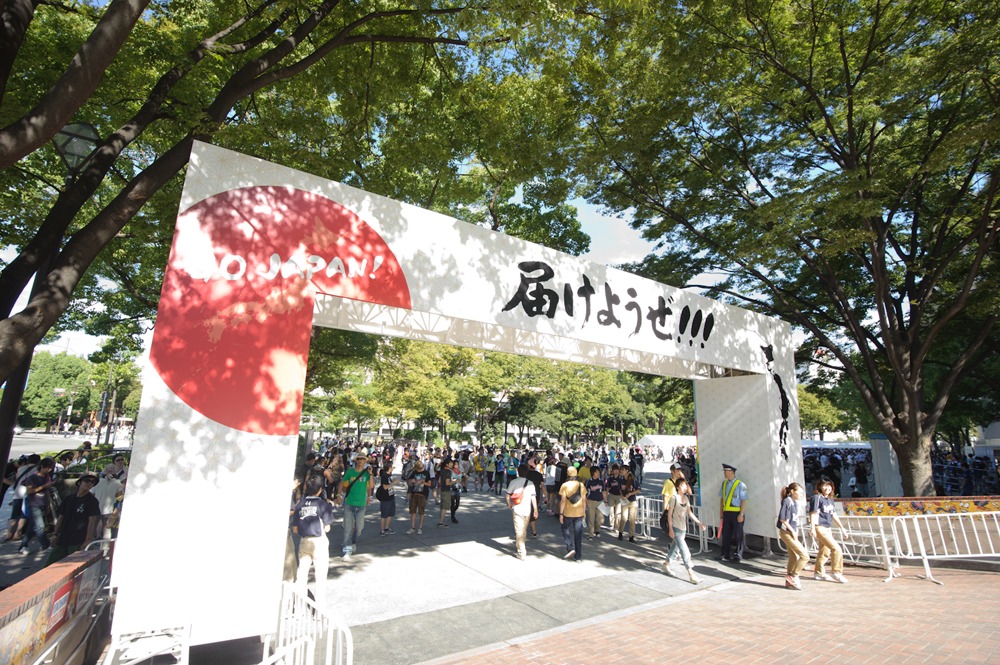 横浜スタジアムの様子（写真：Terumi Fukano）。 (C)AIR JAM 2011