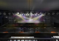 梅田CLUB QUATTRO完成予想図。客席最上段からステージを見たところ。